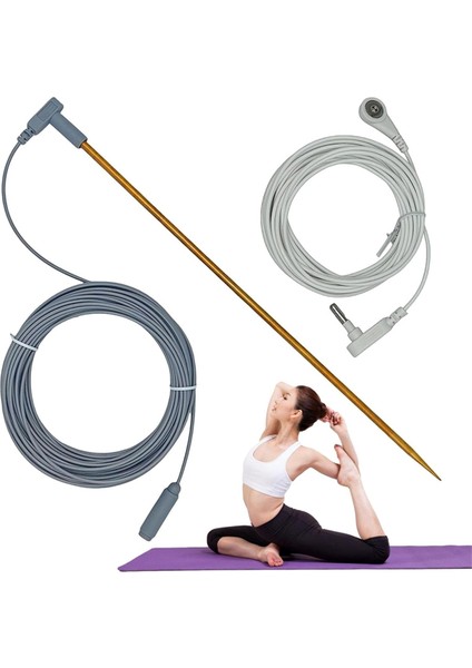 Toprak Topraklama Çubuğu - 40FT Dişi Toprak Kablosu, Topraklı Toprak Için Bakır ile Toprak Çubuğu Kiti Hafif Zemin Çubuğu (Yurt Dışından)