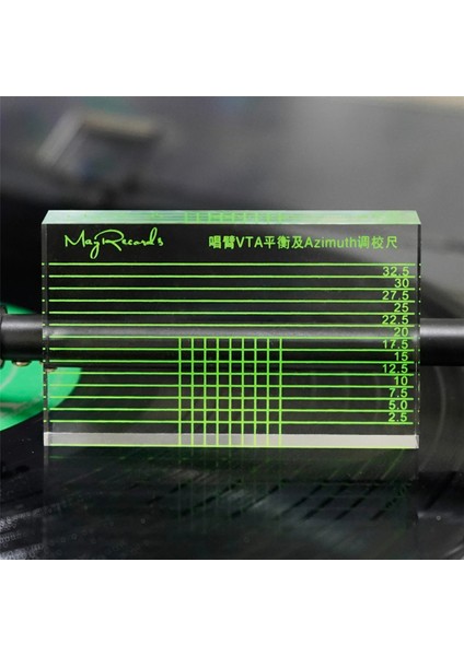 Mayrecords Ton Arm Vta ve Kartuş Azimut Hizalama Cetveli Vinil Kayıt Oynatı Ölçüm Headshell Hizalama Bloğunu (Yurt Dışından)
