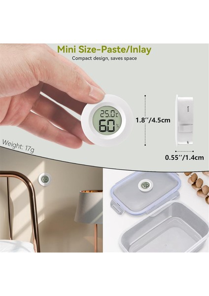 3 Pack Mini Higrometre ve Termometre, Iç Mekan Dış Mekan Dijital Nem Metre Gösterge Sıcaklığı (Yurt Dışından) fiyatları