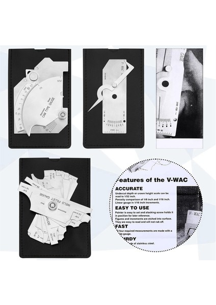 Gösterge Kiti 7 Parça Fileto Kaynak Gösterge Gage Seti, Tek Kaynak Gösterge ve Paslanmaz Çelik Köprü Kam Göstergesi Kitini Içeriyor (Yurt Dışından) indirimleri