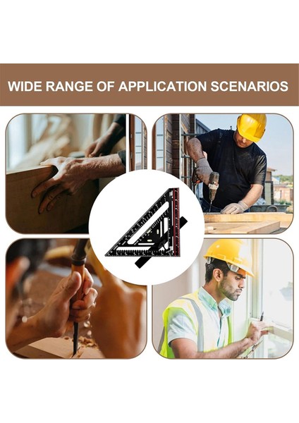 45 ve 90 Derece Düzeni Için Ahşap Işleme, Işaretleme Cetveli, Çok Fonksiyonlu Katlanabilir Ölçüm Aracı Için Üçgen Cetvel (Yurt Dışından) fırsatları