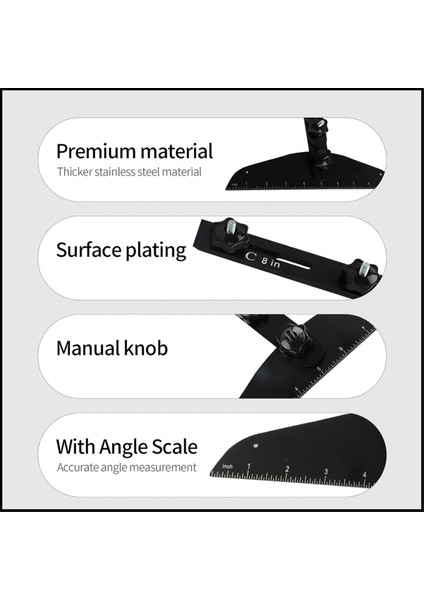 Merdiven Treads Gauge Şablon Aracı, Merdiven Ölçüm Cetveli Seti, Merdivenler, Yükselişler, Raf ve Kesme Alçıpan Için Raf Düzeni Aracı (Yurt Dışından) fırsatları