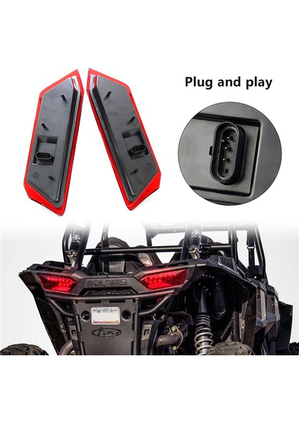 Polaris Için Rzr Turbo 1000 Xp 900 S 2014-2019 LED Kuyruk Işık Sinyali Işık Fren Lambası Kırmızı (Yurt Dışından) fırsatları