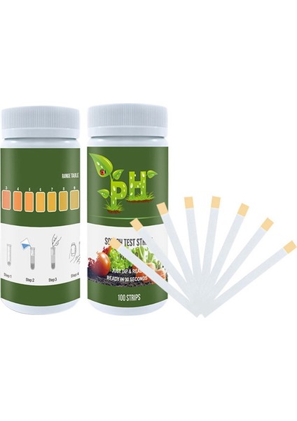 Toprak Ph Kağıt Test Kiti 200 Testçi Şeritleri (3,5-9 Aralığı) Bahçe Ev Çim Çimen Sebze Bahçeciliği Test Etmek Için (Yurt Dışından)
