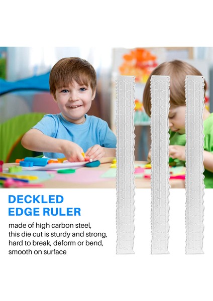 3 Adet 8.4 Inç Metal Düzensiz Kenarlar Cetvel Kart Yapma Scrapbooking Craft Dekor Okul Ofis Araçları (Yurt Dışından) indirimleri