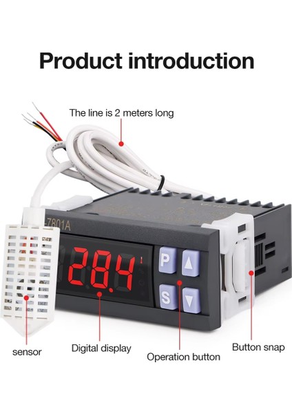 7801A Inkübasyon Sıcaklığı ve Nem Kontrolörü Dijital Termostat Nem Kontrolü Temp Sensörü Kontrol Inkübatör (Yurt Dışından) indirimleri