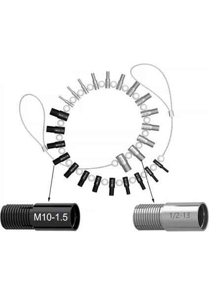 Taşınabilir Iplik Test Cihazı Cıvata Somun Vidası Cıvata Somun Vidası Kontrol Denetleyicisi 26 Erkek/dişi Boyutu Ölçüm Ölçüm Alet Kiti (Yurt Dışından) modelleri