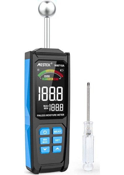 Mestek Dijital Ahşap Nem Ölçer Ahşap Nem Dedektörü Nem Test Cihazı Temassız Nem Test Cihazı (Yurt Dışından)