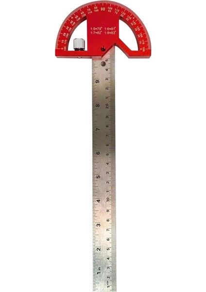 Prafractor Ange Bıter, Ahşap Çalışması Için Alumınum Angradı Cuver-Protraktor, 0-180 Derece Açı Ölçüm Aracı (Yurt Dışından)