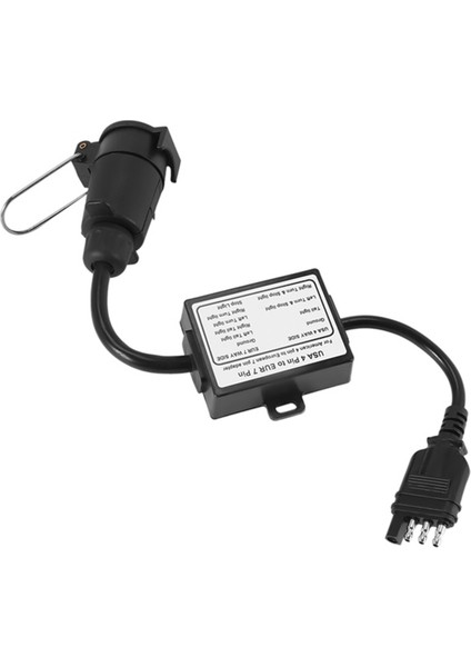 Abd&#39;den Avrupa Trailer Işık Dönüştürücü 4 Yollu Düz Soket (Amerikan Aracı) - 7 Yollu Yuvarlak Soket (Avrupa Fragmanı) (Yurt Dışından)