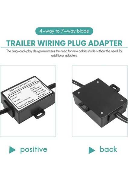 Abd&#39;den Avrupa Trailer Işık Dönüştürücü 4 Yollu Düz Soket (Amerikan Aracı) - 7 Yollu Yuvarlak Soket (Avrupa Fragmanı) (Yurt Dışından) indirimleri
