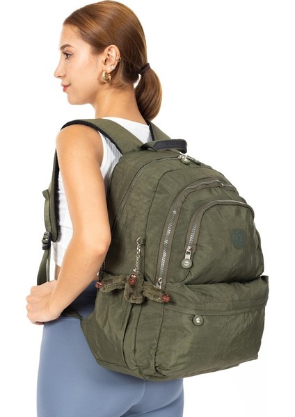 Krınkıl Kumaş Ayıcık Figürlü Çok Bölmeli Sırt Çantası