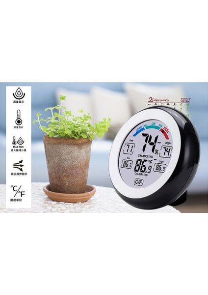 Dijital Monitör Higrometre Termometre Kapalı Oda Ev Sıcaklığı Nem Monitörü Ev Ofis Bebek Odası Yeşil (Yurt Dışından) indirimleri