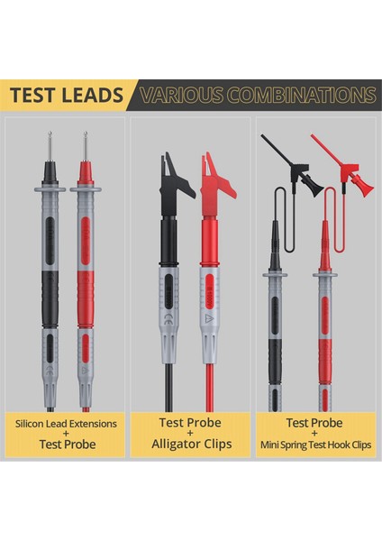 Çok Test Kurşunları Kiti Elektrikli Multimetre Test Kurşun Timsah Test Probu Yay Banana Tapası (Yurt Dışından) indirimleri