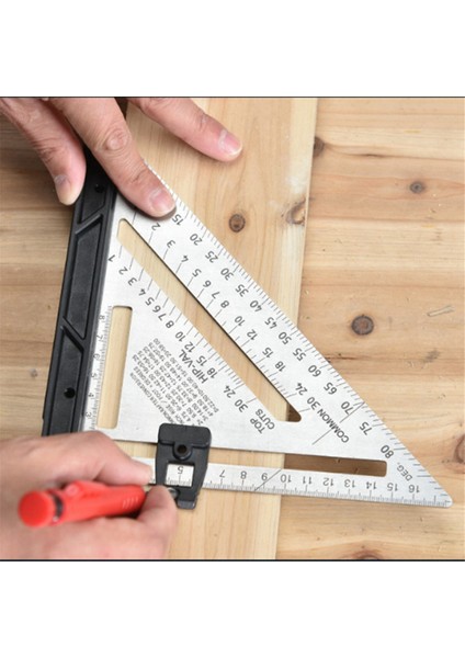 2pcs Yüksek Hassasiyetli Paslanmaz Çelik Ahşap Işleme Ölçüm Cetvel 90 Derece 45 Derece Çıkarılabilir Taban Ahşap Işleme Cetvel (Yurt Dışından) fırsatları