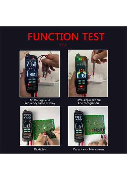 Zlljmetre Smart Multimetre Dijital Ac Dc Akım Voltaj Dedektörü Kalem Kapasitans Temp Otomatik Aralık Test Cihazı Multimetre ZL128B (Yurt Dışından) fiyatları