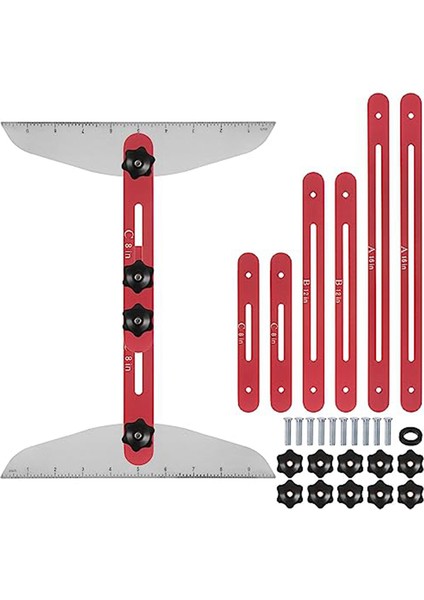 Merdiven Sırtı Şablon Aleti 9INCH-54INCH Ayarlanabilir Uzunlukta Merdiven Ölçüm Alet Jig Merdivenler Için Uygun Basamaklar (Yurt Dışından) modelleri