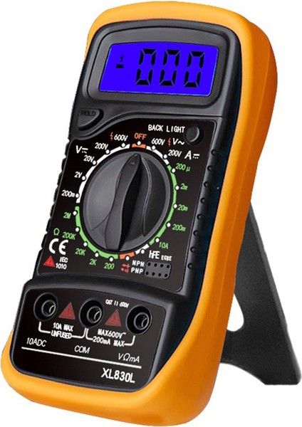 XL830L Elde Taşınan Dijital Multimetre LCD Arka Işığı Taşınabilir Ac/dc Ammetre Voltmetre Ohm Voltaj Test Cihazı Metre Multimetro B (Yurt Dışından)