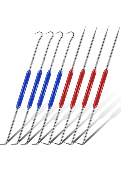 8 Pcs Çift Noktalı Scriber, Metal Scribe Aracı Kanca ve Seçim Aracı Düz ​​45 Derece 90 Derece Uç Işaretleme Aracı (Yurt Dışından)