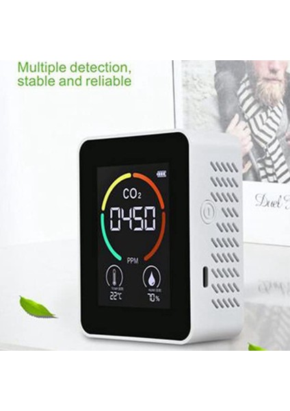 Hava Monitörü Co2 Karbon Dioksit Dedektörü Hava Kalitesi Sıcaklık Nem Monitörü Co2 Için Hızlı Ölçüm Ölçer, Siyah (Yurt Dışından) fırsatları
