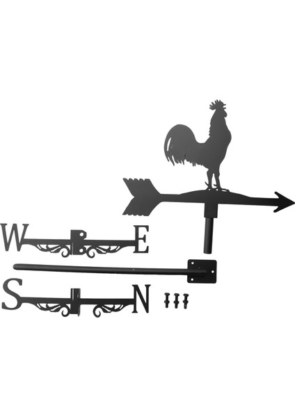 Hayvan Tavaları ile Weathervane Bahçe Hava Durumu Yuva Rüzgar Yön Göstergesi Horoz Horoz Süsleme Sanat Araç (Yurt Dışından)