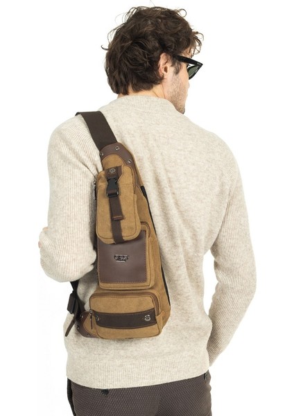 Estetik ve Işlevsellik Çok Fonksiyonlu Armut Çanta Kanvas Bej