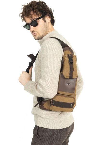 Estetik ve Işlevsellik Çok Fonksiyonlu Armut Çanta Kanvas Bej