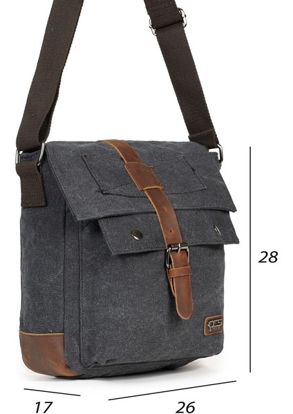 Kanvas Kapaklı Çok Gözlü Çapraz Postacı Çanta Siyah modelleri