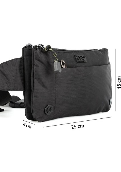 Sürdürülebilir Şıklık:Çok Gözlü Su Geçirmez Doğa Dostu Bel Çantası Siyah fiyatları