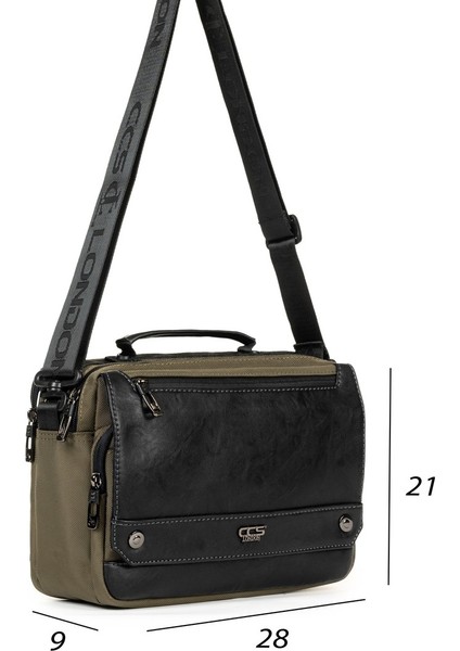 Çok Gözlü Kapaklı Omuz Askılı El & Omuz Çantası Haki modelleri