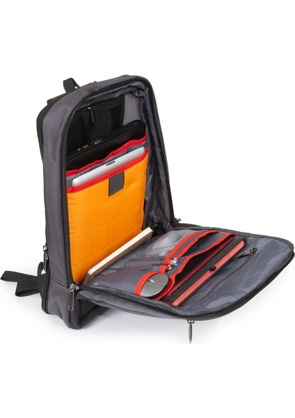 15,6 Inç Laptop ve Tablet Bölmeli Körüklü USB Kablolu Sırt Çantası Gri indirimleri