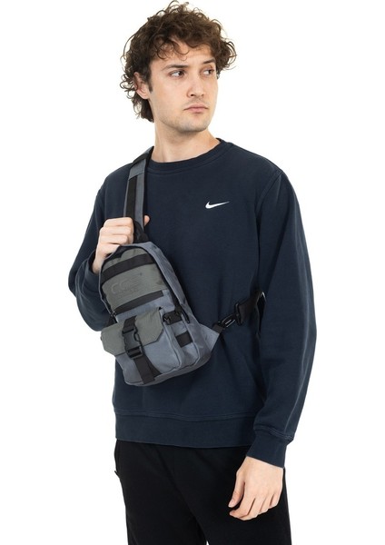 Kumaş Çapraz Çok Bölmeli Göğüs Çantası Gri fiyatları