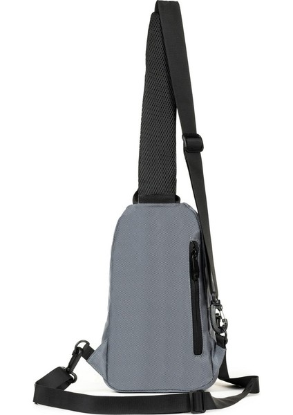 Kumaş Çapraz Çok Bölmeli Göğüs Çantası Gri fırsatları