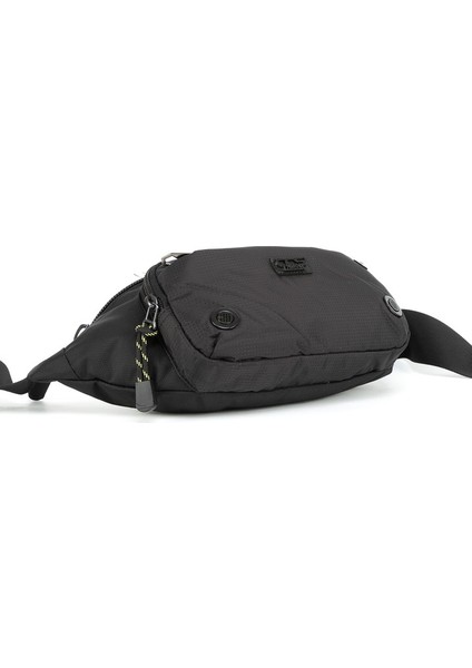 Sürdürülebilir Şıklık:Çok Gözlü Su Geçirmez Bel Çantası Siyah