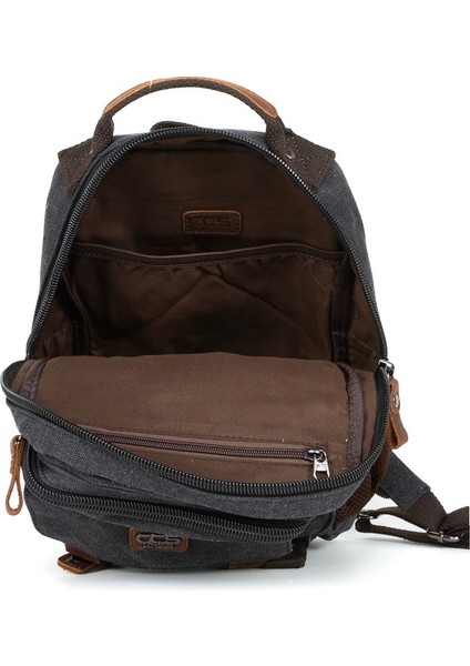 "minimalizmin Büyüsü: Çok Gözlü Kanvas Mini Sırt Çantası Haki indirimleri