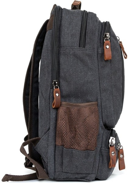 Taşımanız Gereken Her Şey Için: 17 Inç Yağmur Geçirmez Kanvas Sırt Çantası" Siyah modelleri