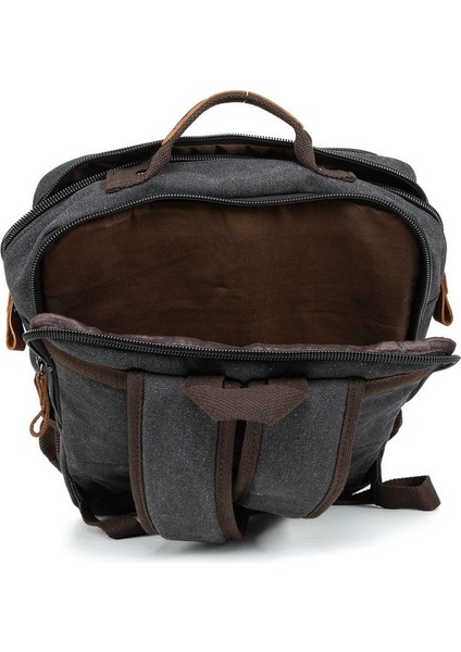 Taşımanız Gereken Her Şey Için: 17 Inç Yağmur Geçirmez Kanvas Sırt Çantası" Siyah indirimleri