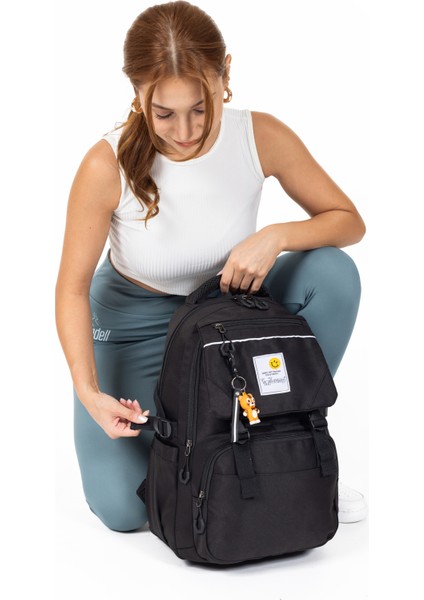 Okula Dönüş ve Keşfe Çıkış Için Hazır: 15,6 Inç Laptop Uyumlu Sırt Çantası Siyah