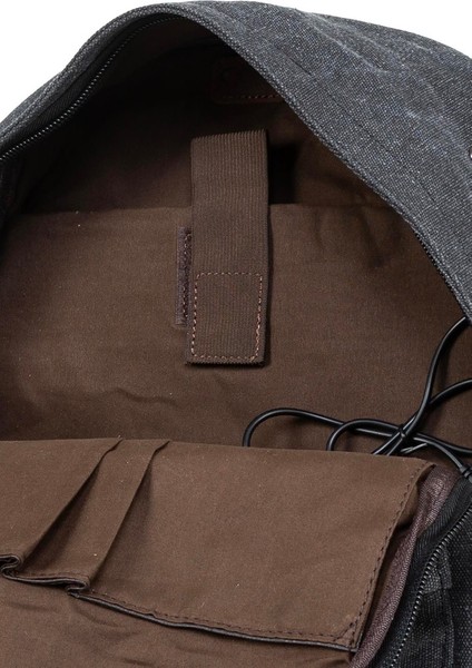 Çok Gözlü Tasarım, Yağmur Geçirmez Koruma: Kanvas Kumaş Sırt Çantası" Siyah indirimleri