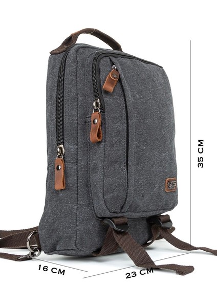 "stil ve Fonksiyonun Mükemmel Dengesi: Çok Gözlü Mini Kanvas Sırt Çantası Siyah fiyatları