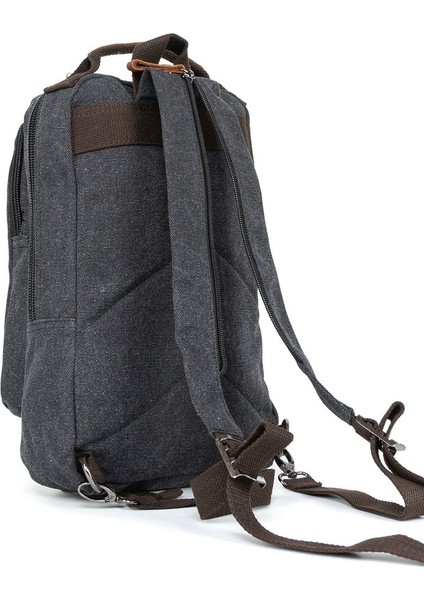 "stil ve Fonksiyonun Mükemmel Dengesi: Çok Gözlü Mini Kanvas Sırt Çantası Siyah fırsatları