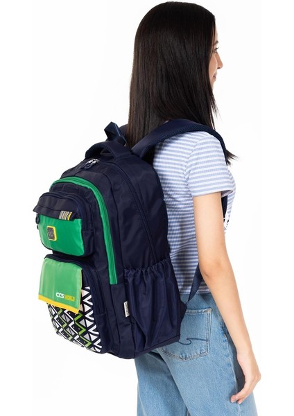 Çok Bölmeli Okul ve Günlük Kullanım Için 15.6 Inç Laptop Bölmeli Su Geçirmez Sırt Çantası