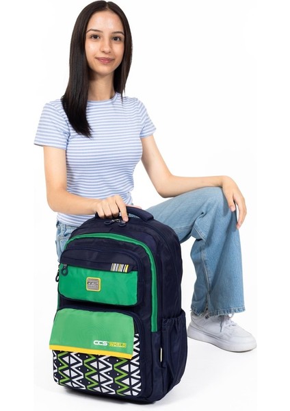 Çok Bölmeli Okul ve Günlük Kullanım Için 15.6 Inç Laptop Bölmeli Su Geçirmez Sırt Çantası