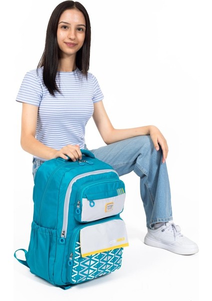 Çok Bölmeli Okul ve Günlük Kullanım Için 15.6 Inç Laptop Bölmeli Su Geçirmez Sırt Çantası