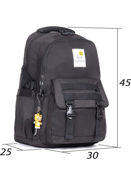 Okula ve Uzak Diyarlara Hazır: 15,6 Inç Laptop Bölmeli Seyahat Sırt Çantası" Siyah modelleri