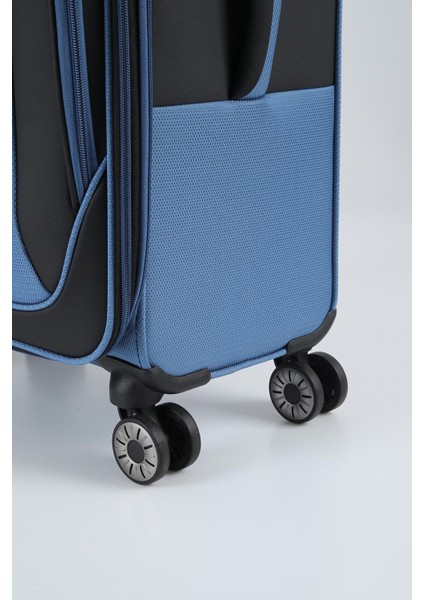 Kumaş Ultra Dayanıklı 4 Tekerlekli Şifreli Ultra Hafif 3’lü Valiz Seti