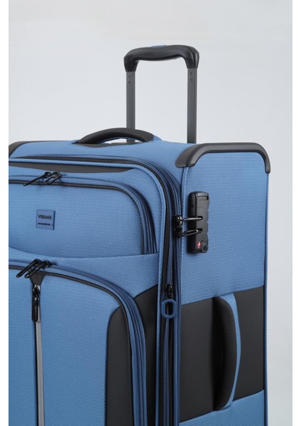 Kumaş Ultra Dayanıklı 4 Tekerlekli Şifreli Ultra Hafif 3’lü Valiz Seti