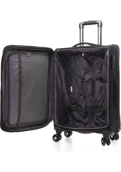 Körüklü Kumaş 3’lü Valiz Seti – 360° Dönebilen Tekerlekli, Şifreli, Hafif ve Dayanıklı