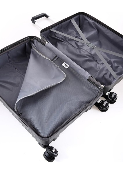 Seyahatleriniz İçin Mükemmel Partner: Ultra Dayanıklı 3'Lü Set Valiz & Bavul Antrasit indirimleri