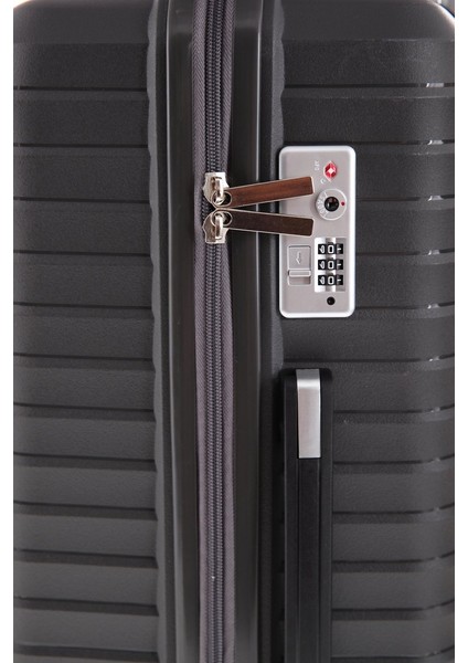 Seyahatleriniz İçin Mükemmel Partner: Ultra Dayanıklı 3'Lü Set Valiz & Bavul Antrasit